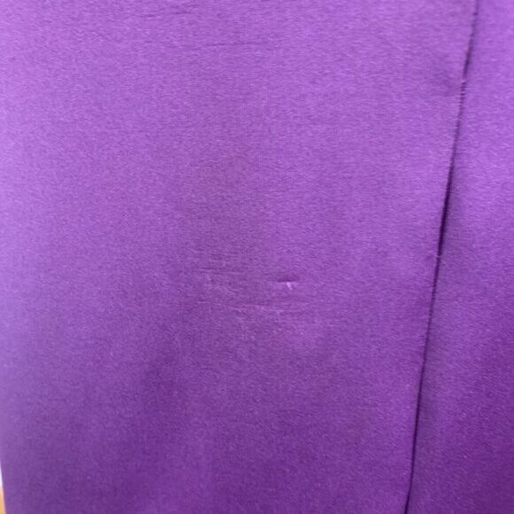 Walter Mendez Purple Evening Gown Dress Formal Prom Gold with Train - Picture 14 of 16